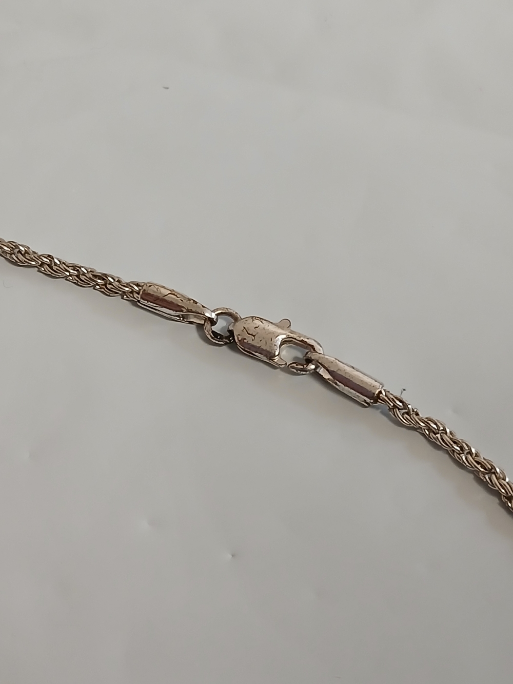 Classic Silver Rope Chain Necklace with Pendant - Women Jewelry - Picture 4 of 4